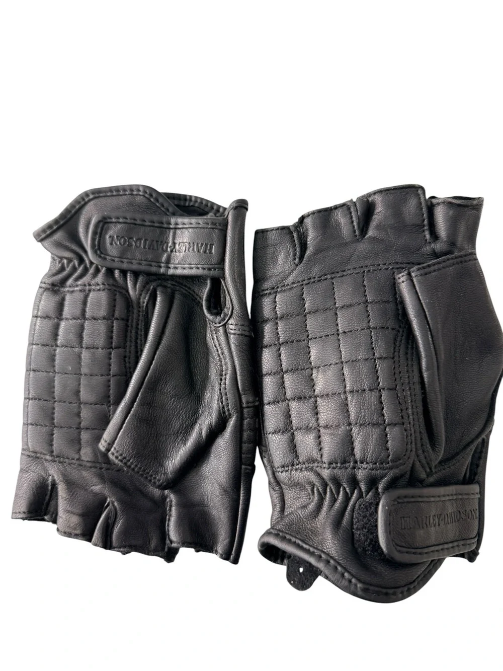Harley-Davidson Women’s Oakbrook Black Fingerless Leather Riding Gloves XL